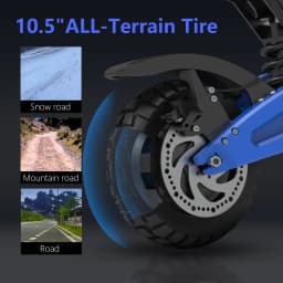 REDDYDY RD2 Electric Offroad Scooter 45MPH Max Speed 3600W Peak Dual Motors Adult Scooter 60V18.2Ah High Capacity Battery 50Miles Max Range 3-riding Modes 10.5" Off-Road Tires Dual Hydraulic Disc Brakes Dual Shock Absorbers NFC Unlocking APP Smart Control