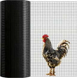 Black Hardware Cloth, 1/2 inch 19 Gauge PVC Wire Mesh Roll Welded Wire Fence for Poultry Netting, Chicken Coop & Pet Cage