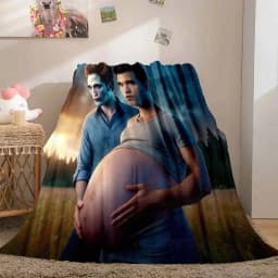 Twilight Saga Edward Bella Throw Blanket - Soft Flannel for Couch, Bed, Office, Camping, Gift for Fans-USA Local Delivery