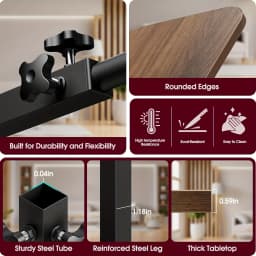 Office Desk & Computer Workstation — A Portable, Adjustable Side Table/Folding Desk Suitable for Home Offices, Coffee Tables, Bedside Use, and Sofas; Ideal for Office Reception Areas, Workspaces, and as a Gift for Holidays or Mother's Day.