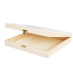 Unfinished Wood Cigar Box Crafting DIY Projects Hinged Keepsake Storage Box Jewelry Organizer Art Supplies Minimalist Design