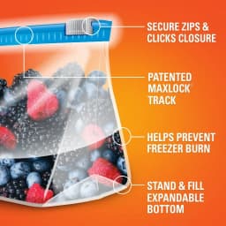 Quart Freezer Bags, 50 Count
