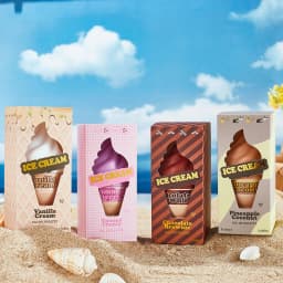 Summer Beach Ice Cream Perfume, 4 Sweet Dessert Scents, Long Lasting Eau de Parfum for Daily Wear, Cute Novelty Gift for Her