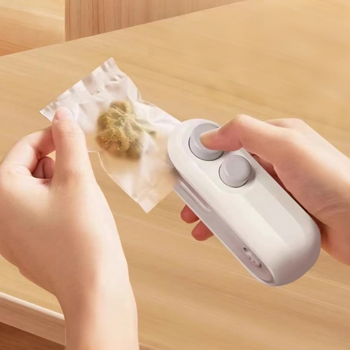 2-in-1 Mini Bag Sealer & Cutter, Portable Rechargeable Food Bag Sealing Tool