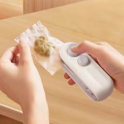 2-in-1 Mini Bag Sealer & Cutter, Portable Rechargeable Food Bag Sealing Tool