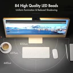 Anti-Glare RGB Screen Light Bar, USB Charged Stepless Dimmable LED Lamp for Home Office and Gaming Room