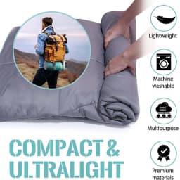 Outdoor Camping Blanket Fluffy Waterproof Warm Portable Storage Bag Hiking Picnic Car Use Multi-Functional Blanket