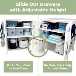 Test link only. Do not make a purchase. We will not ship the goods if you make a purchase!!!!!Bedroom CPAP Nightstand with Drawers for CPAP Accessories & Machine - Sleek Wooden Night Stand with CPAP Hose Holder Bed Side Ta