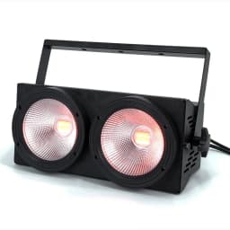 2pcs 200W LED Audience Blinder Lights 2Eye 2x100W Par Cob RGBWAUV 6in1 Strobe Wash Beam Stage Lighting Dj Disco