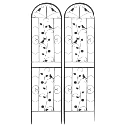 2 Pack Decorative Metal Garden Fence Tall Climbing Plants Fencing Barrier