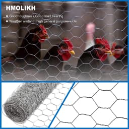Galvanized Chicken Wire Mesh Fencing, Anti-Rust Hexagonal Net for Outdoor Gardening, Protect Plants/Vegetables/Flowers/Fruits from Dogs, Rabbits, Squirrels