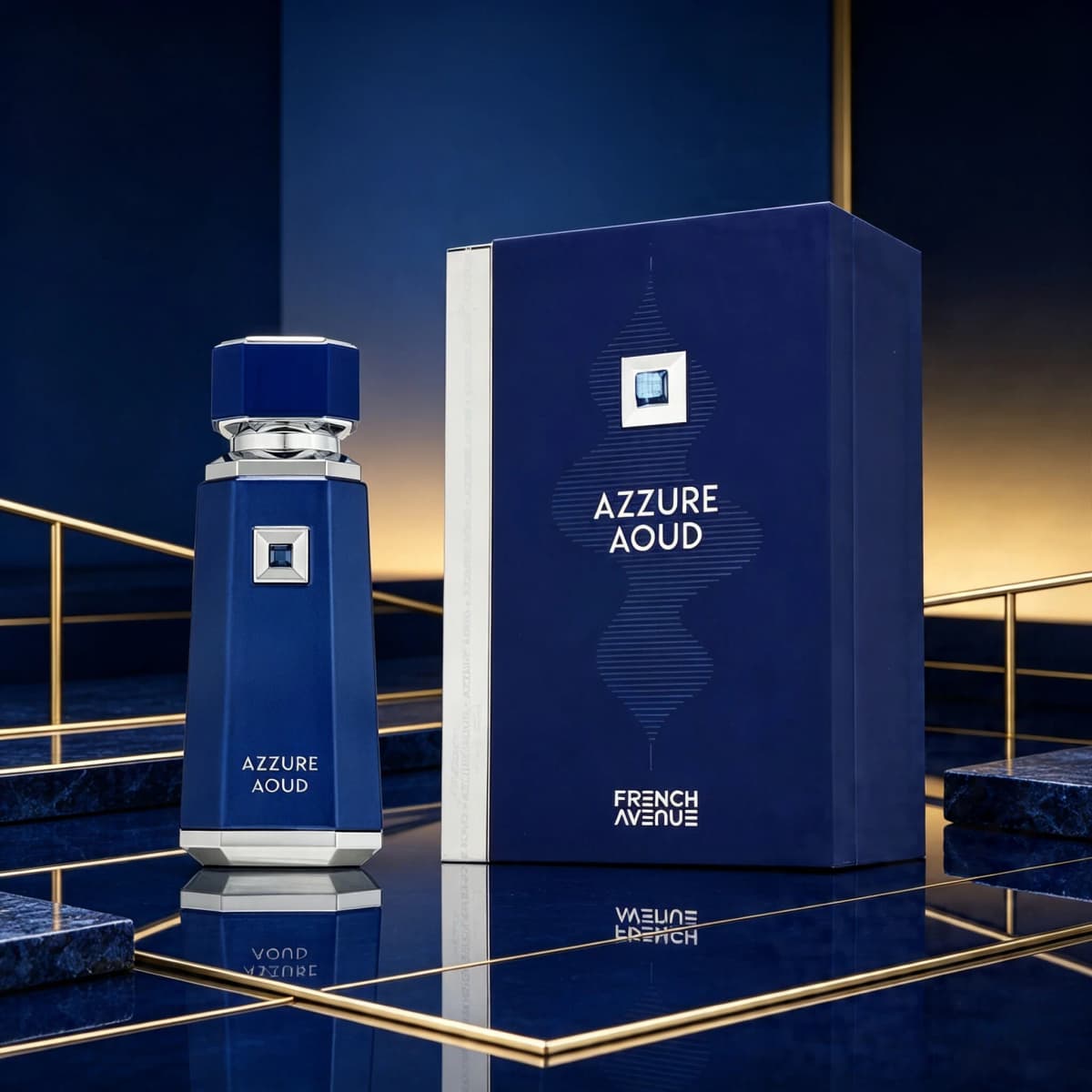Fragrance World French Avenue Azzure Aoud Eau De Parfum Spray for Men – Rich Oriental Oud & Woody Spicy Scent, Long-Lasting Luxury Fragrance, Perfect Gift, 100 ml / 3.4 Fl oz