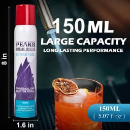 Premium Butane Fuel Replacement Canisters Refill Fluid 150ml/Cans, Without Battery