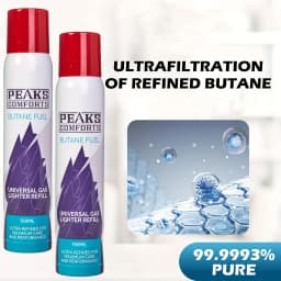 Premium Butane Fuel Replacement Canisters Refill Fluid 150ml/Cans, Without Battery