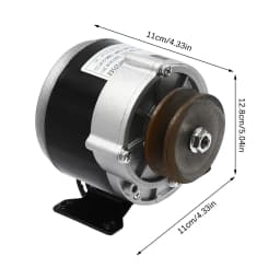 12V 250W 0-300rpm Iron Copper High Power Gear Reduction DC Motor MY1016Z 0-300RPM for E-Bike Scooter Electric Cars Silver Black