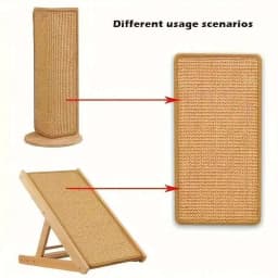 1pc Durable Hemp Rope Cat and Rabbit Scratching Board - No Mess Sofa Safety Design,Magic Invisible Adhesive,Multi-layer Exercise
