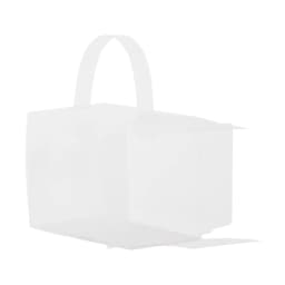 50 Pcs Clear Cake Boxes Set, Plastic Cake Carrier with Lid and Handle 4.7x3.9x3.15" for Cupcake Cookie Party Favor