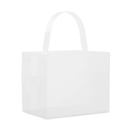 50 Pcs Clear Cake Boxes Set, Plastic Cake Carrier with Lid and Handle 4.7x3.9x3.15" for Cupcake Cookie Party Favor