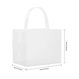 50 Pcs Clear Cake Boxes Set, Plastic Cake Carrier with Lid and Handle 4.7x3.9x3.15" for Cupcake Cookie Party Favor