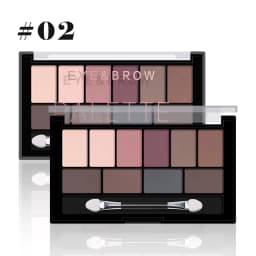 10-Color Eyeshadow Palette Pearlescent Matte Fine Shimmer Earth Tones Long-Lasting & Fall-Out Resistant Highly Pigmented Unisex