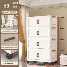 Thickened Home Storage Cabinet for Babies Living Room Bedroom No-Install Plastic Snack Cabinet Multi-Purpose Organizer