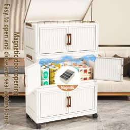 Thickened Home Storage Cabinet for Babies Living Room Bedroom No-Install Plastic Snack Cabinet Multi-Purpose Organizer