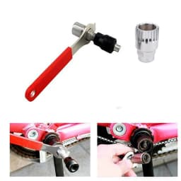 3PCS Bike Crank Arm Removal Tool Set Multi-Function Crankset Pedal Wrench Crank Puller Bolt Remover for MTB Road Bike Repair