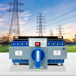 220V 63A Dual Power Automatic Transfer Switch, Flame-Retardant Plastic Shell, Homes or Public Places Power Supply Switch