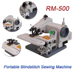 Portable Blindstitch Hem Chain Stitch Sewing Machine 1200 Stitches Per Min For Apparel Tailoring And Alterations