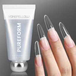YOKEFELLOW PUREFORM Extension Gel Nail Polish 50g HEMA & TPO Free Milky White Poly Gel for Professional Salon Use PF02 Pure Snow