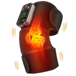 Cordless Heated Knee Massager,Heated Knee Brace with Massage,Heating Pad for Knee,3 Heating & Vibration Modes,Knee Wrap for Gift