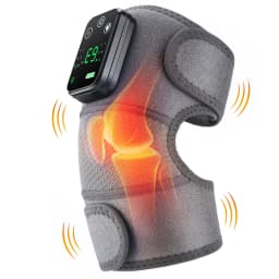 Cordless Heated Knee Massager,Heated Knee Brace with Massage,Heating Pad for Knee,3 Heating & Vibration Modes,Knee Wrap for Gift