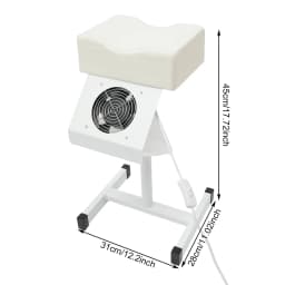 Professional Pedicure Stool Height Adjustable Manicure Chair Beauty Salon Spa Lift Stool Footrest Nail Bench w/Dust Cleaning Fan