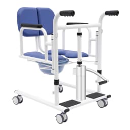 Hydraulic Transfer Chair for Patients 330lbs Load Capacity 180° Backrest Safe Mobility Aid for Home and Care Facilities