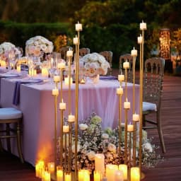2pcs 9 Arm Candelabra Floor Candle Holders Tall Set for Wedding Gold Candelabras Candle Stand