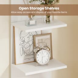 5-Tier Wall Shelves Vertical Floating Storage Shelf Unit Wall-Mounted Organizer