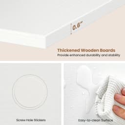 5-Tier Wall Shelves Vertical Floating Storage Shelf Unit Wall-Mounted Organizer