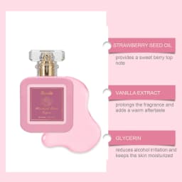 Roxelis Strawberry Candy Sweet Perfume Captivating Charming Long-Lasting Fragrance Dating Multi-Scene Portable Women's Perfume
