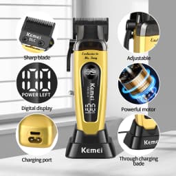 Hair Clippers for Men, Cordless Barber Clippers with LED Display 2299Hair Trimmer with Charging Base Professional Hair Clippers for Men, Cordless Barber Clipper T-Blade Beard Trimmer Foil Shaver Set, Rechargeable Electric Fade Clipper Hair Cutting