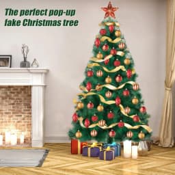 4/5/6/7/8FT Artificial Christmas Tree, Imitation Pine Needle Christmas Tree, Detachable Simulated Pine Needle Xmas Tree