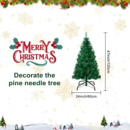 4/5/6/7/8FT Artificial Christmas Tree, Imitation Pine Needle Christmas Tree, Detachable Simulated Pine Needle Xmas Tree