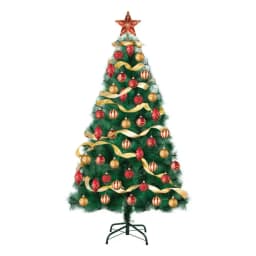 4/5/6/7/8FT Artificial Christmas Tree, Imitation Pine Needle Christmas Tree, Detachable Simulated Pine Needle Xmas Tree