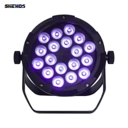 SHEHDS 1pcs LED Aluminum 18X18W Waterpoor/18X12W RGBW/18X18W Par Lighting DMX 512 DJ Disco Stage Light Christmas Decoration