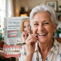Dentures Full Set over Gums No Teeth Temporary Orthodontic Natural Upper Lower Braces Silicone Dentures Set Oral Hygiene Care