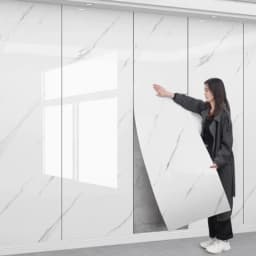 Waterproof Self-Adhesive Wall Sticker, Thick Foam Marble Wallpaper for Bedroom & Living Room Decoration