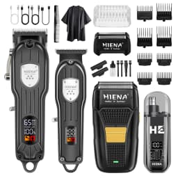 Professional Hair Clipper Kit Rechargeable Cordless Barber Kit and Hair Cutting Set Electric Foil Shavers and Beard Trimmers