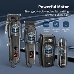 Professional Hair Clipper Kit Rechargeable Cordless Barber Kit and Hair Cutting Set Electric Foil Shavers and Beard Trimmers