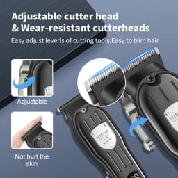 Professional Hair Clipper Kit Rechargeable Cordless Barber Kit and Hair Cutting Set Electric Foil Shavers and Beard Trimmers
