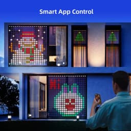 Festive LED Curtain Fairy Lights, Music Synchronized & Remote Controlled, Outdoor Christmas and Party Decoration Lights