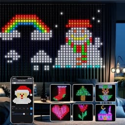 Festive LED Curtain Fairy Lights, Music Synchronized & Remote Controlled, Outdoor Christmas and Party Decoration Lights